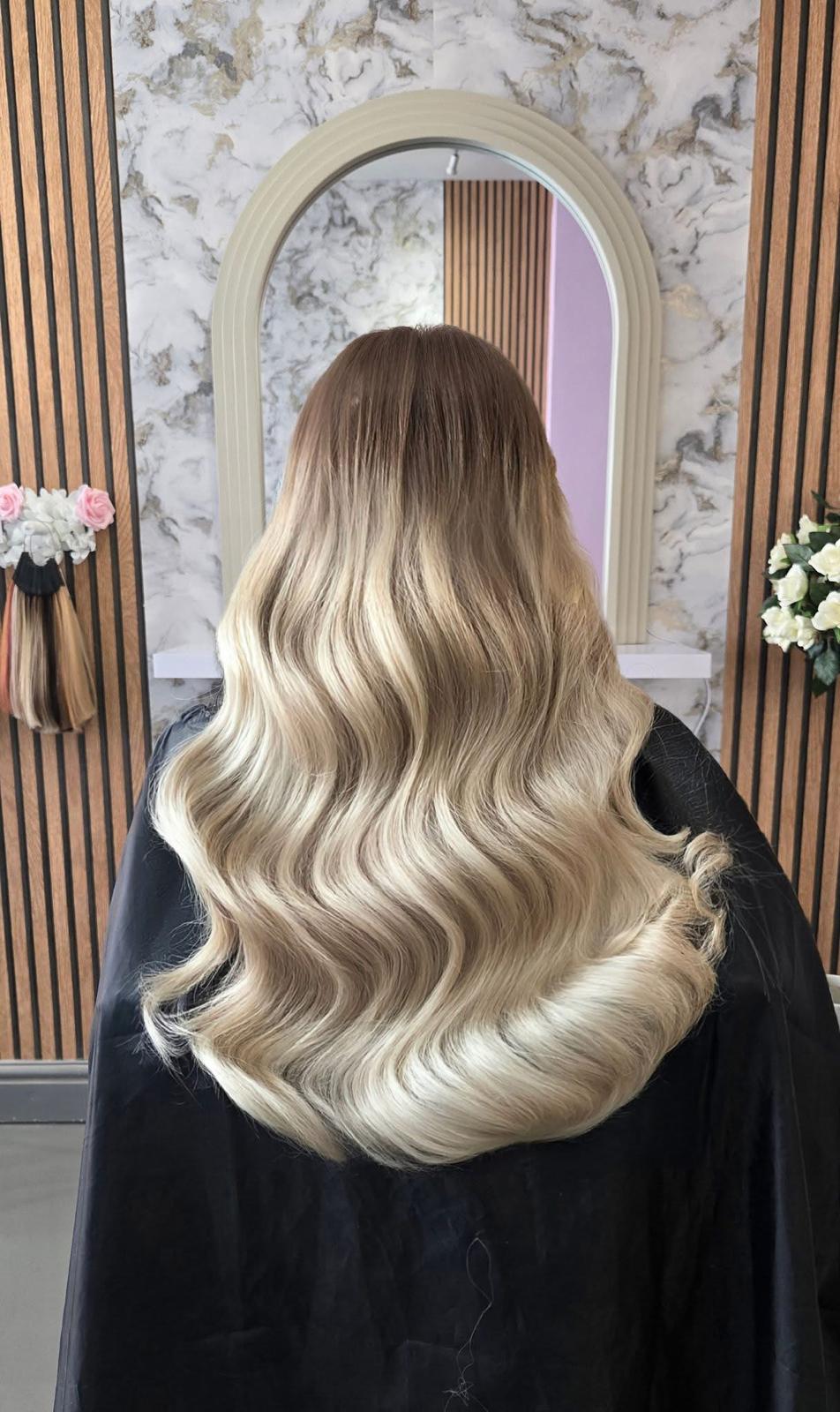 Tape-in hair extensions Manchester - premium Russian hair
